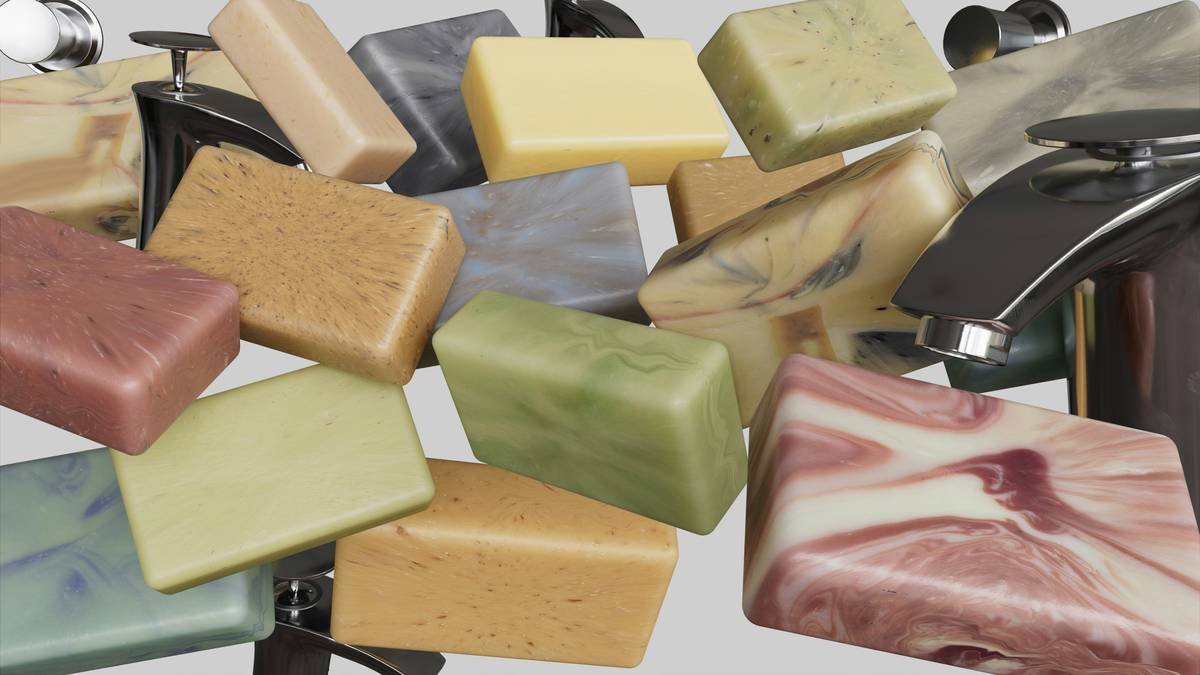 Infographic showing core traditional shaving soap ingredients: tallow, stearic acid, coconut oil, glycerin, and essential oils with percentages and skin benefits